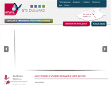 Tablet Screenshot of pompes-funebres-duluard.com